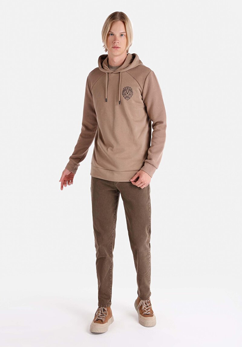 Imagine a Tricou Cu Maneca Lunga De Barbati Maro Cl1066047