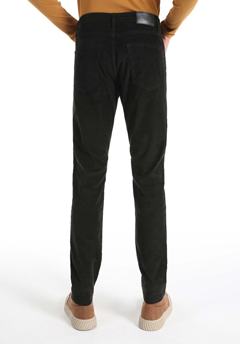 Afișați detalii pentru Pantaloni Verzi Pentru Bărbați Cu Talie Dreaptă Cu Talie Dreaptă