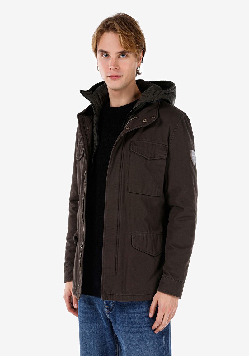 Imagine a Jacheta De Barbati Kaki Regular Fit  Cl1066565