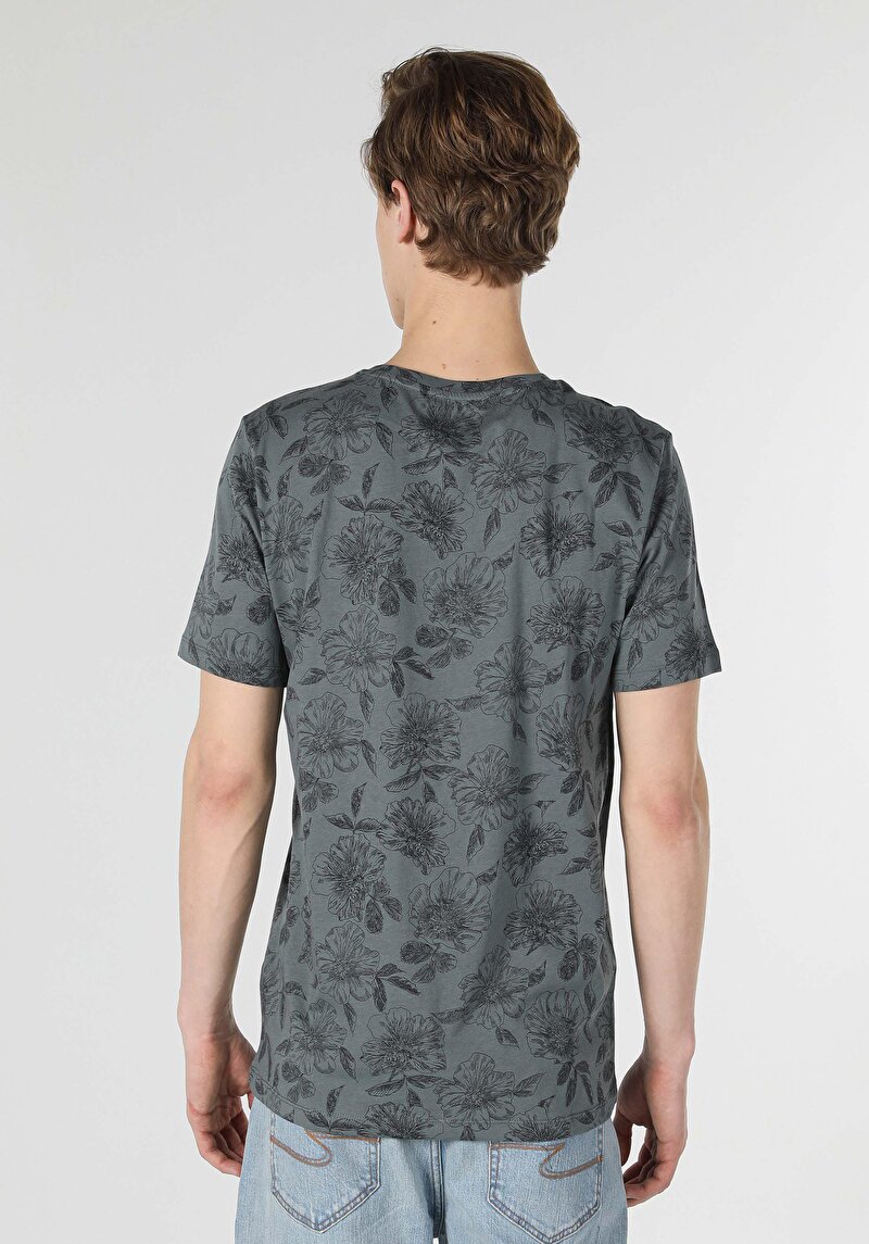 Imagine a Tricou Cu Maneca Scurta De Barbati Verde Regular Fit  Cl1059557