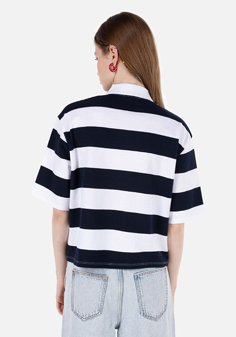 Afișați detalii pentru Tricou Cu Maneca Scurta De Dama Albastru Marin Regular Fit  Cl1069113