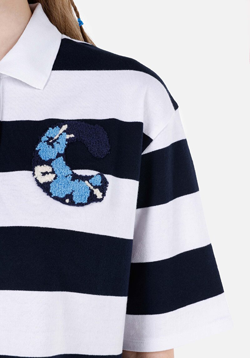 Afișați detalii pentru Tricou Cu Maneca Scurta De Dama Albastru Marin Regular Fit  Cl1069113