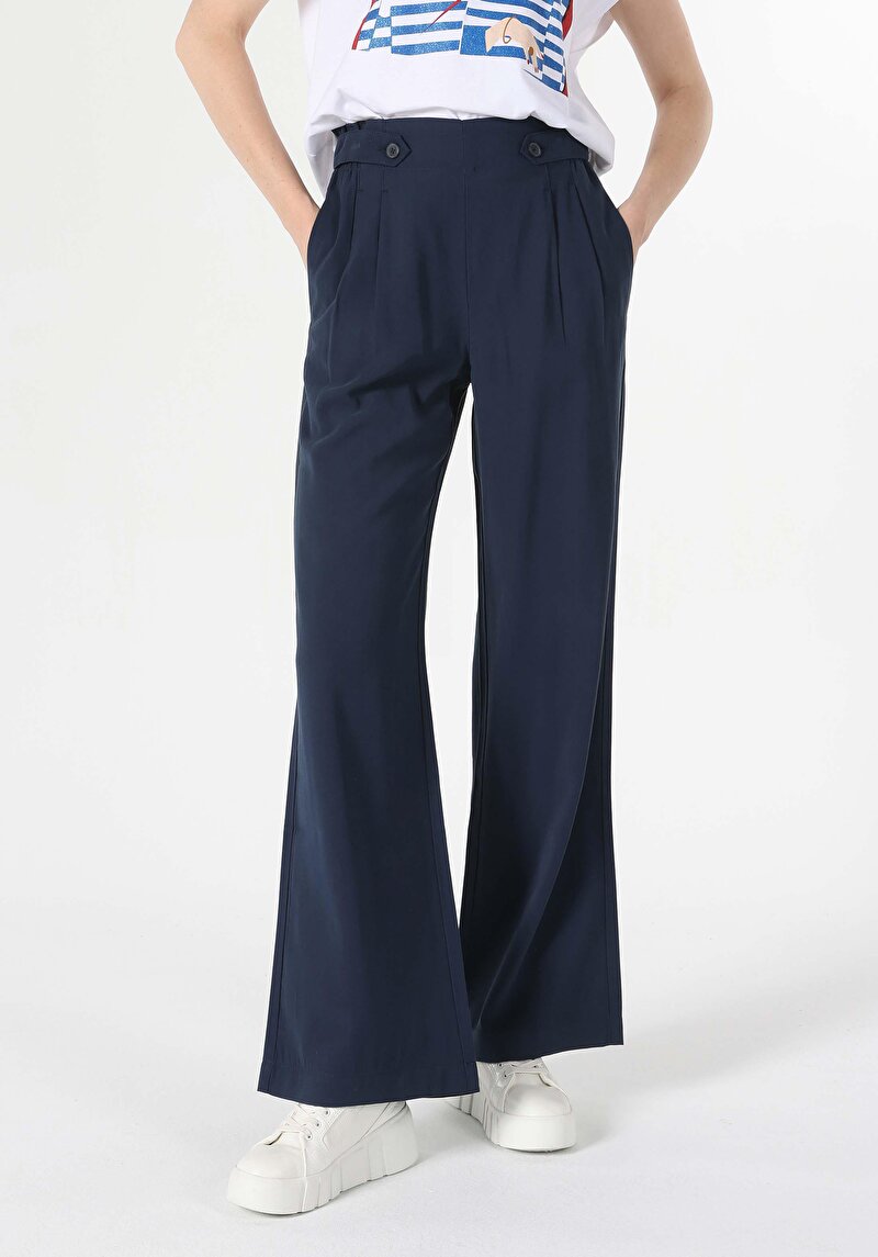 Imagine a Pantaloni De Dama Albastru Marin Regular Fit Cl1063367