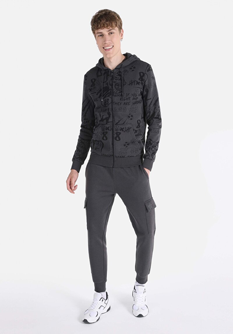 Imagine a Hanorac / Bluza De Barbati Antracit Slim Fit Cl1063368