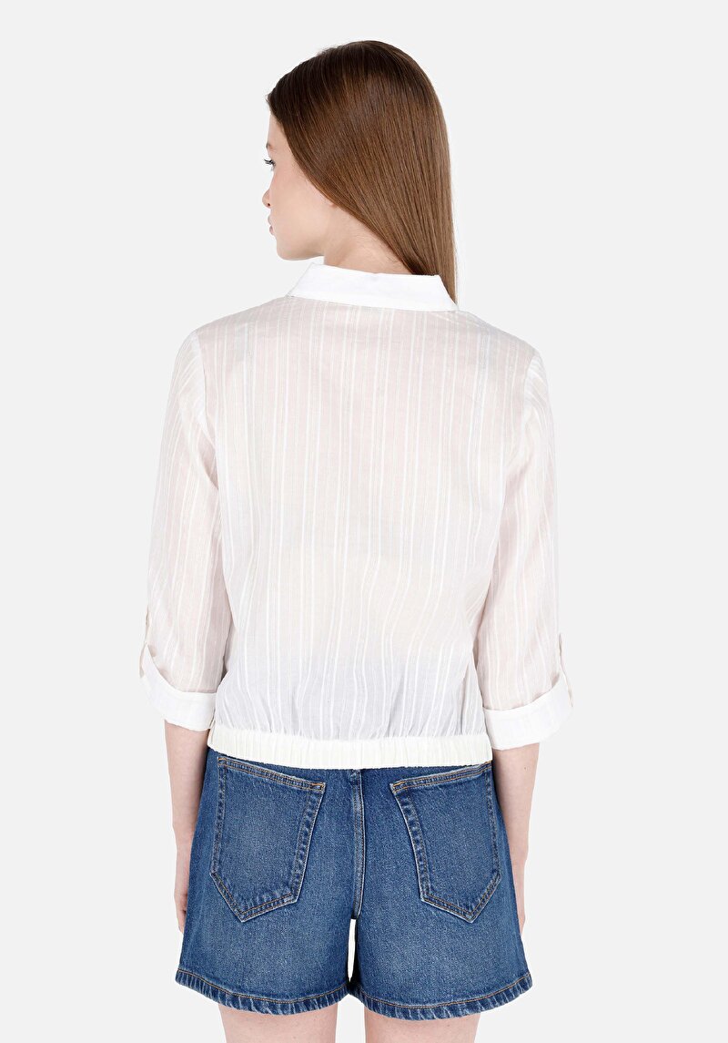 Imagine a Camasa Cu Maneca Lunga De Dama Alb Regular Fit Cl1069203