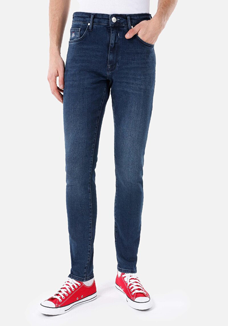 Afișați detalii pentru Blugi Slim Fit Indigo Pentru Bărbați