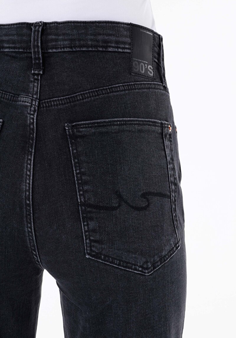 Afișați detalii pentru Slim Fit Talie Medie Picior Subțire Blugi Din Denim Pentru Femei