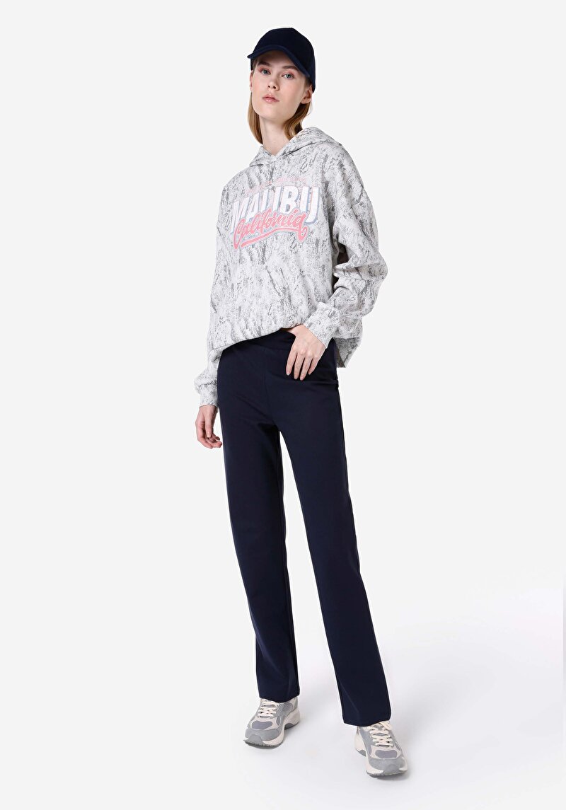 Imagine a Regular Fit Mid Talie Pantaloni De Trening Bleumarin Pentru Femei