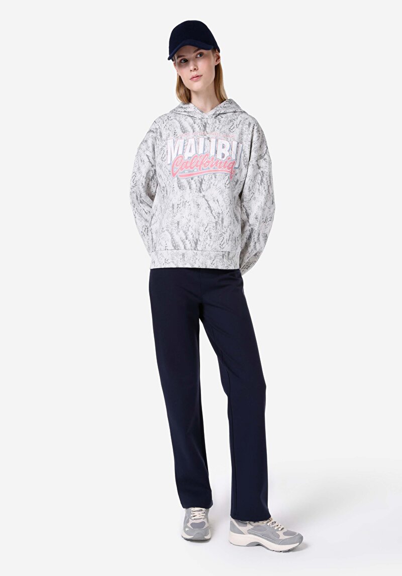 Afișați detalii pentru Regular Fit Mid Talie Pantaloni De Trening Bleumarin Pentru Femei