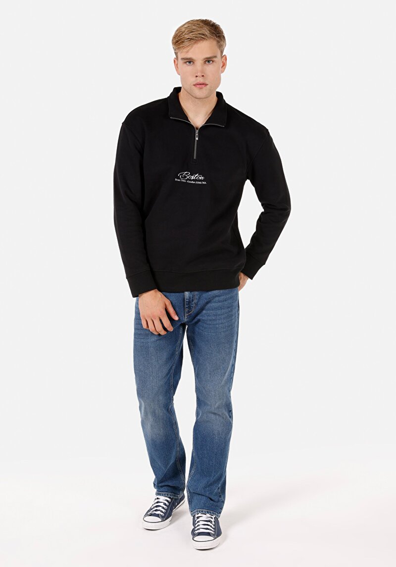 Afișați detalii pentru Hanorac / Bluza De Barbati Negru Comfort Fit  Cl1069945