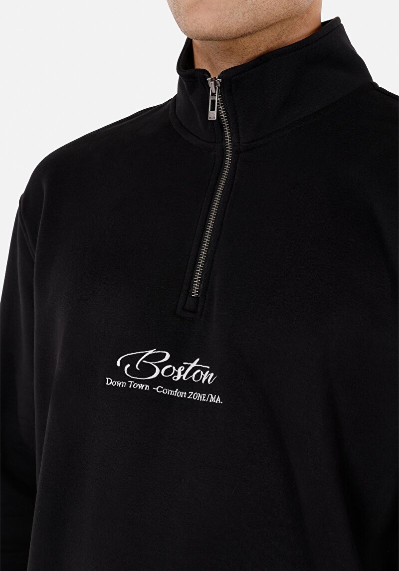 Afișați detalii pentru Hanorac / Bluza De Barbati Negru Comfort Fit  Cl1069945