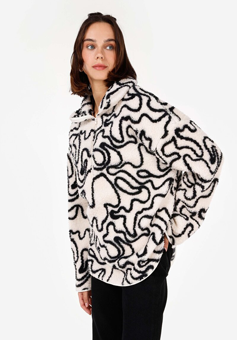 Imagine a Hanorac / Bluza De Dama Alb Regular Fit Cl1071113