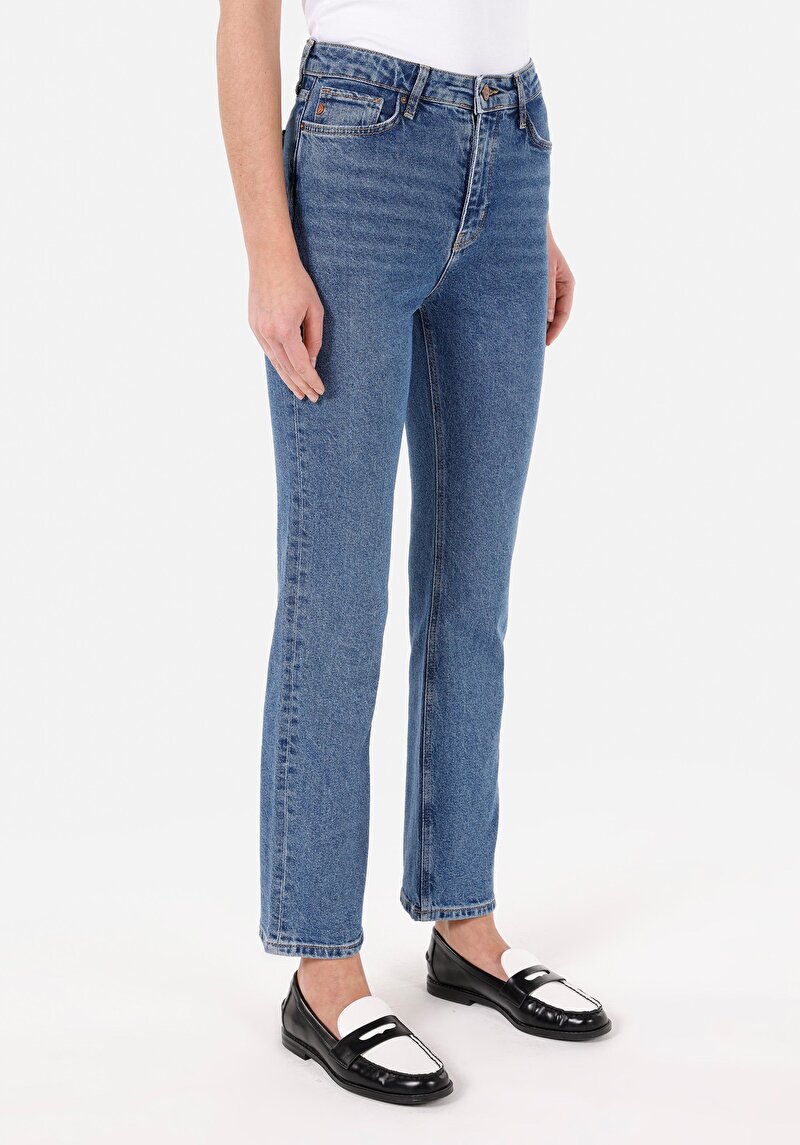 Imagine a Pantaloni De Dama Albastru Regular Fit 792 Mila Cl1071504