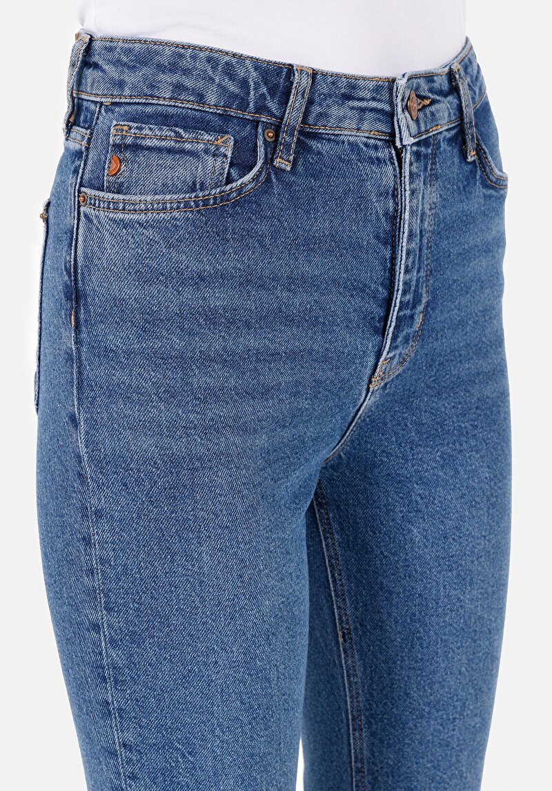 Afișați detalii pentru Pantaloni De Dama Albastru Regular Fit 792 Mila Cl1071504