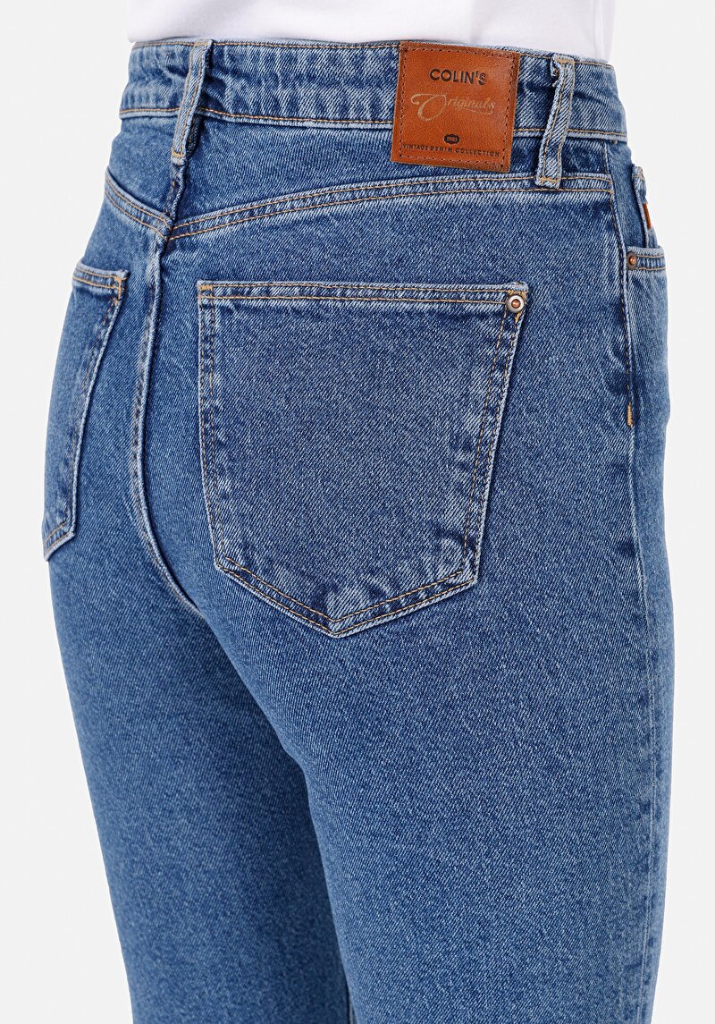 Afișați detalii pentru Pantaloni De Dama Albastru Regular Fit 792 Mila Cl1071504