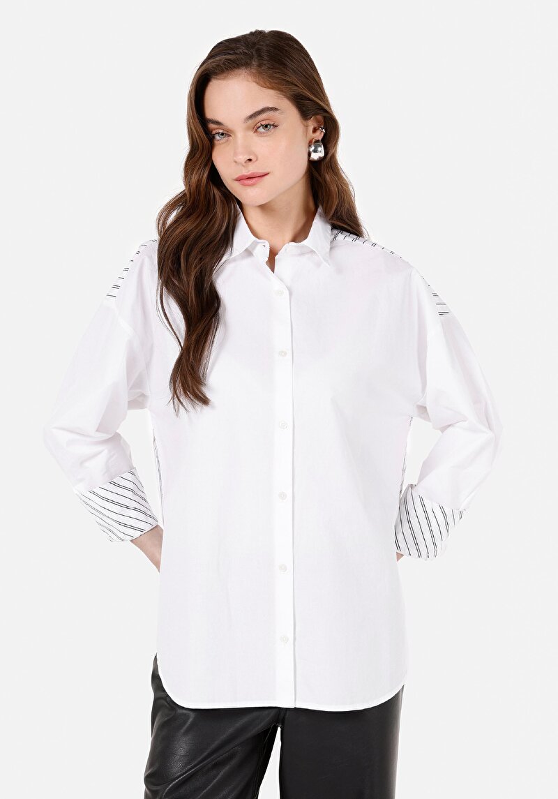 Imagine a Camasa Cu Maneca Lunga De Dama Alb Regular Fit Cl1071534