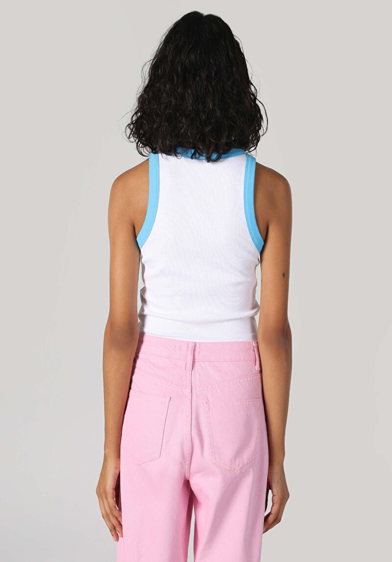 Imagine a Maiou De Dama Alb Slim Fit  Cl1063739