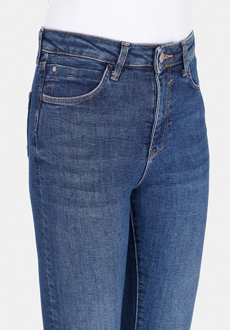 Afișați detalii pentru Pantaloni De Dama Albastru Skinny Fit 760 Diana Cl1072247