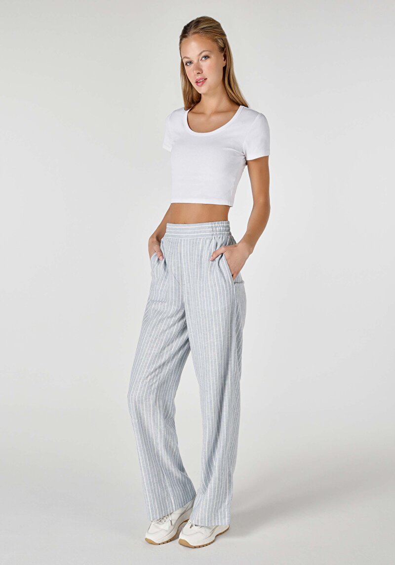 Imagine a Pantaloni De Dama Albastru Regular Fit  Cl1063925