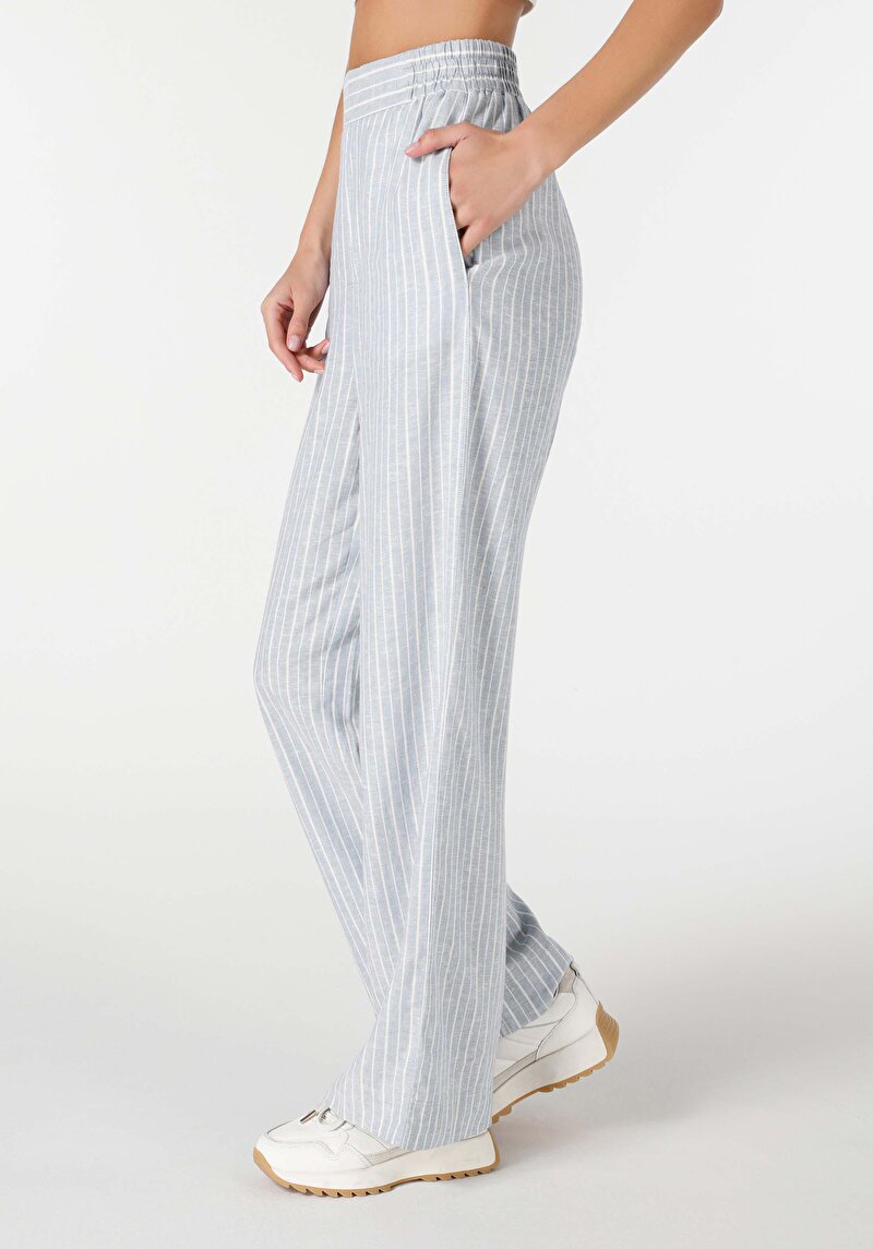 Imagine a Pantaloni De Dama Albastru Regular Fit Cl1063925