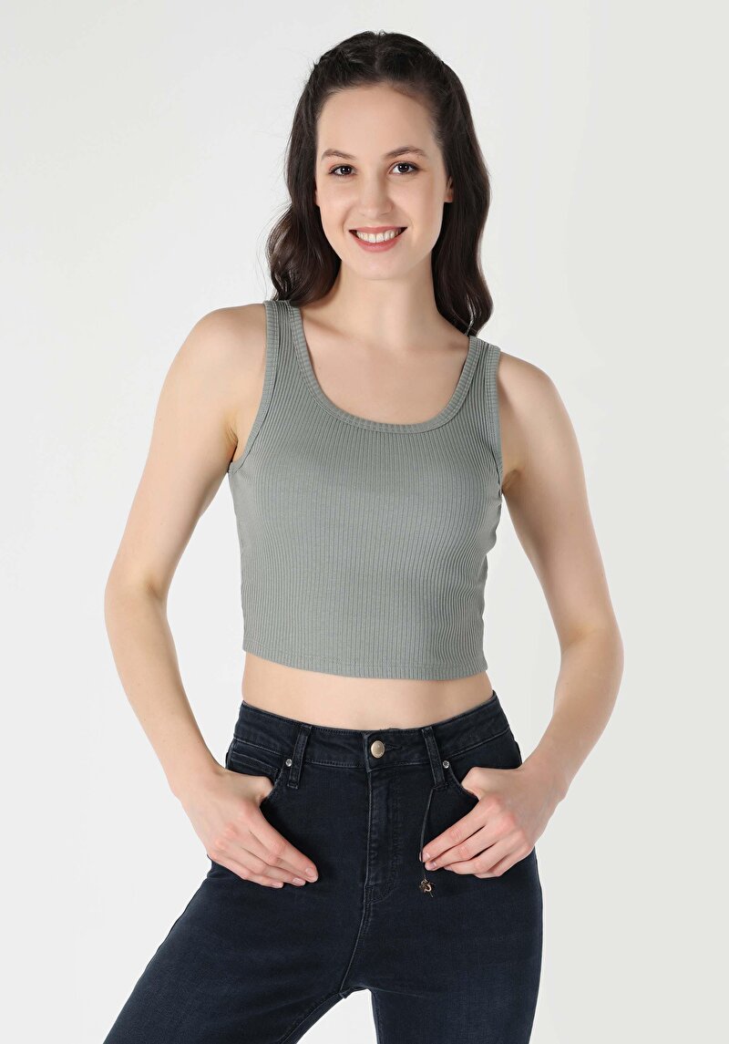 Imagine a Maiou De Dama Verde Slim Fit Cl1064019