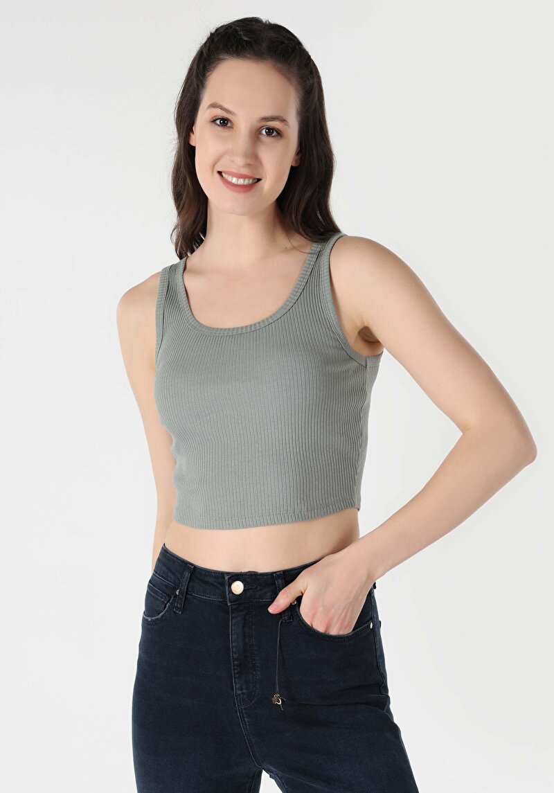 Imagine a Maiou De Dama Verde Slim Fit Cl1064019