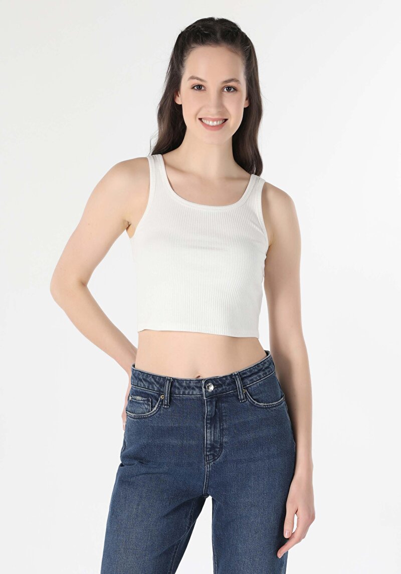 Imagine a Maiou De Dama Alb Slim Fit  Cl1064019