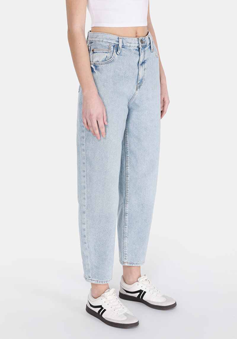 Imagine a Balloon Fit Talie Ascendentă Shrinking Leg Blugi Din Denim Pentru Femei