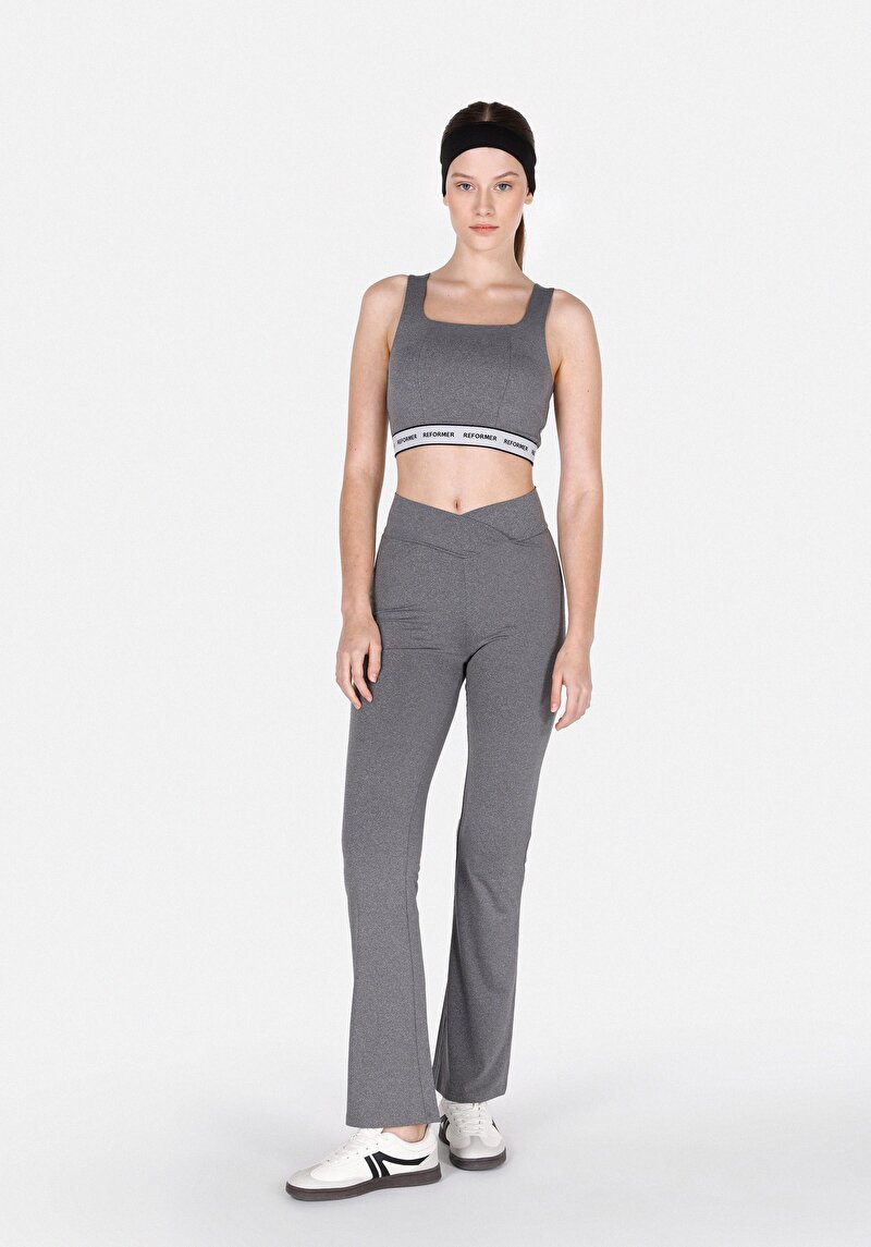 Imagine a Colanți Antracit Pentru Femei Slim Fit