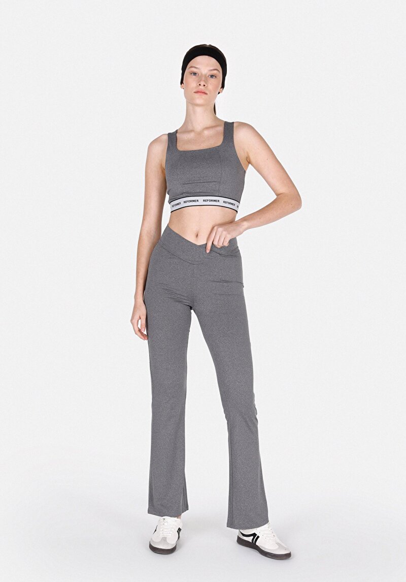 Imagine a Colanți Antracit Pentru Femei Slim Fit