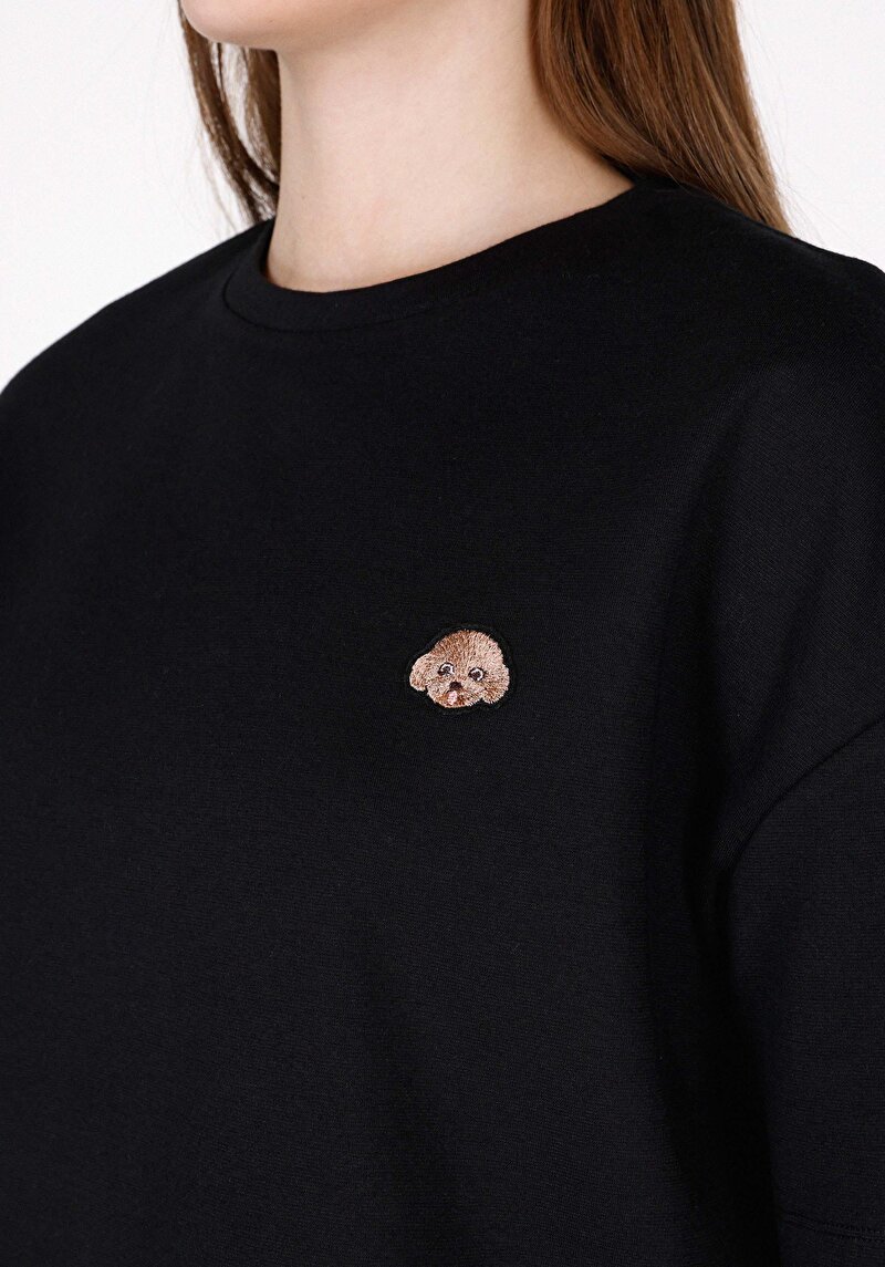 Imagine a Tricou Cu Maneca Scurta De Dama Negru Regular Fit Cl1073465