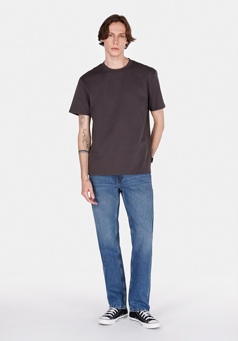 Imagine a Tricou Cu Maneca Scurta De Barbati Maro Comfort Fit Cl1073689