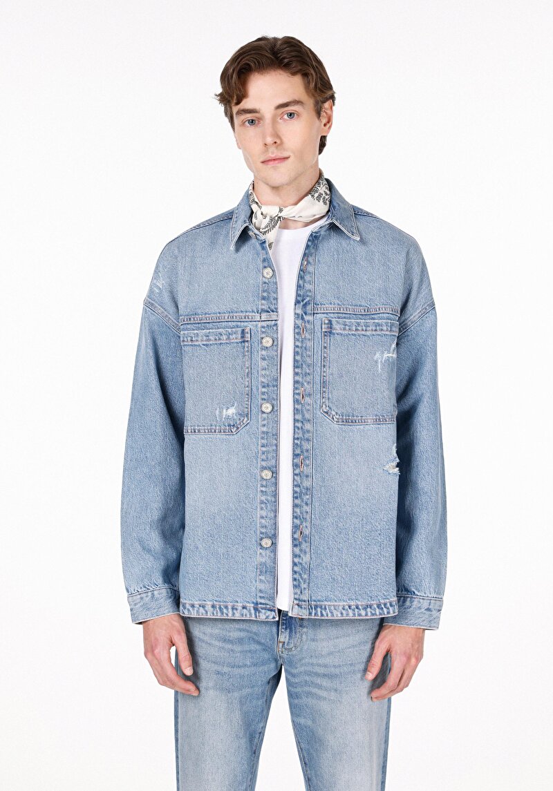 Imagine a Jacheta De Barbati Albastru Regular Fit  Cl1073821