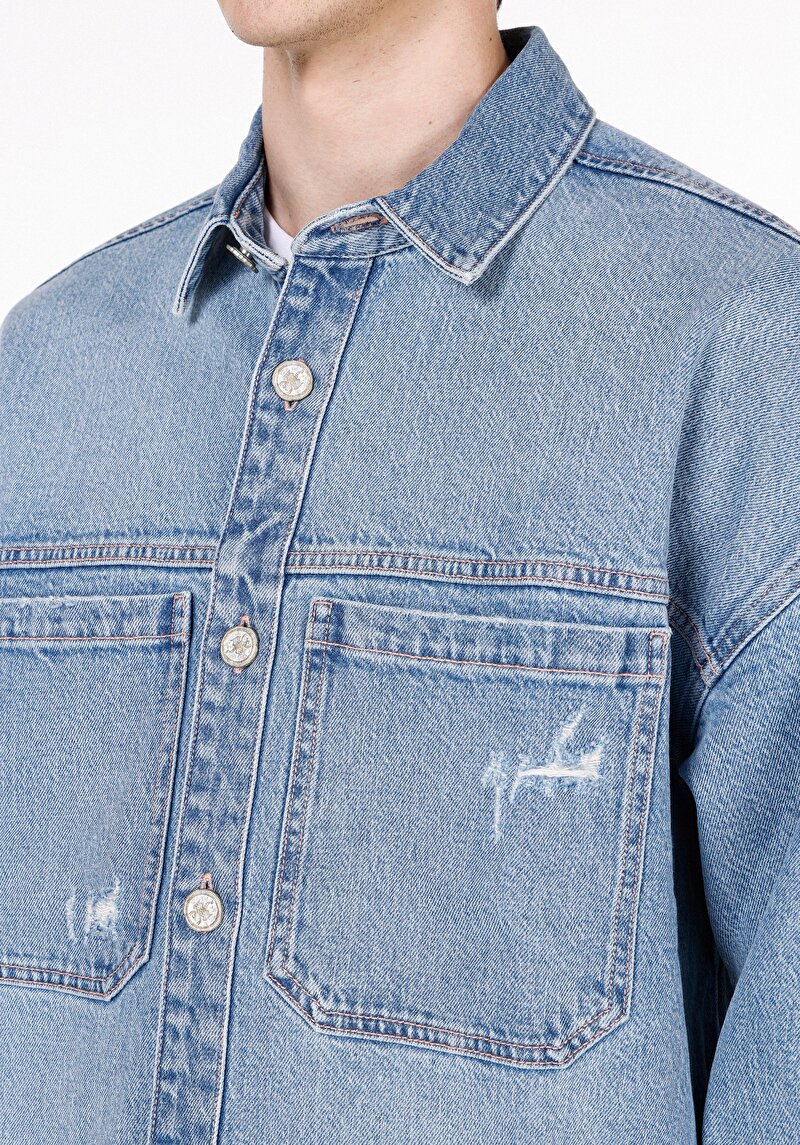 Imagine a Jacheta De Barbati Albastru Regular Fit Cl1073821