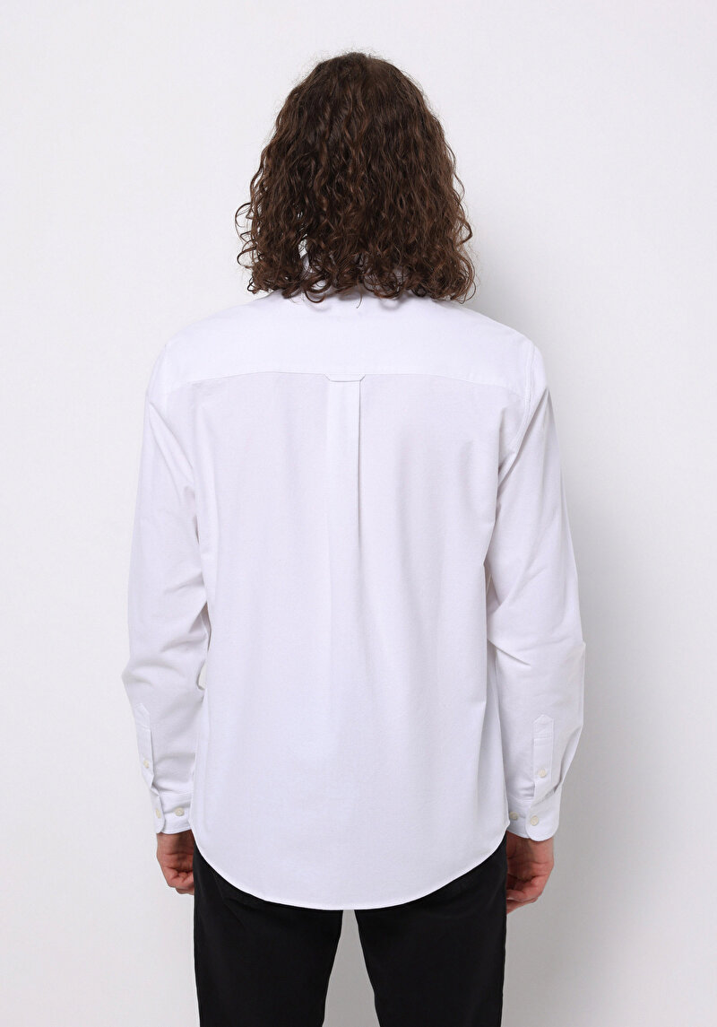 Afișați detalii pentru Camasa Cu Maneca Lunga De Barbati Alb Regular Fit  Cl1073845