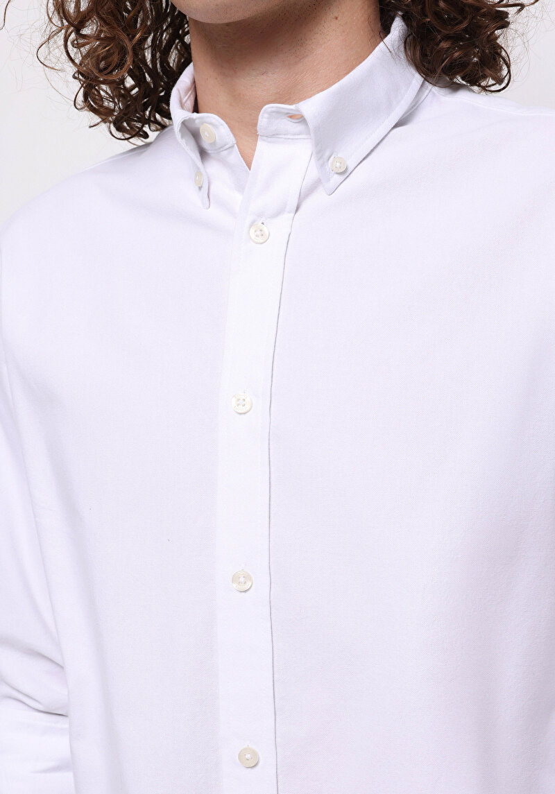 Afișați detalii pentru Camasa Cu Maneca Lunga De Barbati Alb Regular Fit  Cl1073845