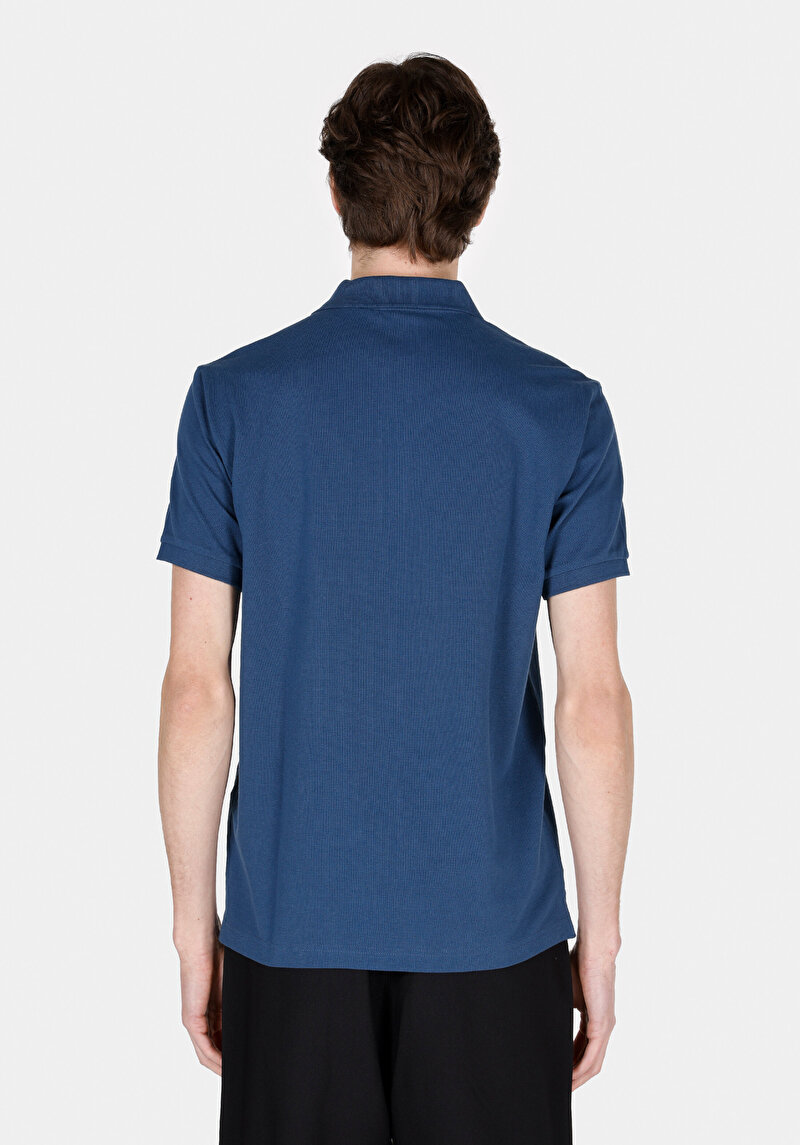 Imagine a Tricou Polo Cu Maneca Scurta De Barbati Albastru Regular Fit Cl1073960