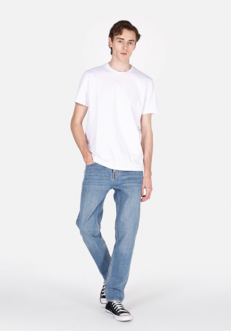 Imagine a Tricou Cu Maneca Scurta De Barbati Alb Regular Fit  Cl1073963