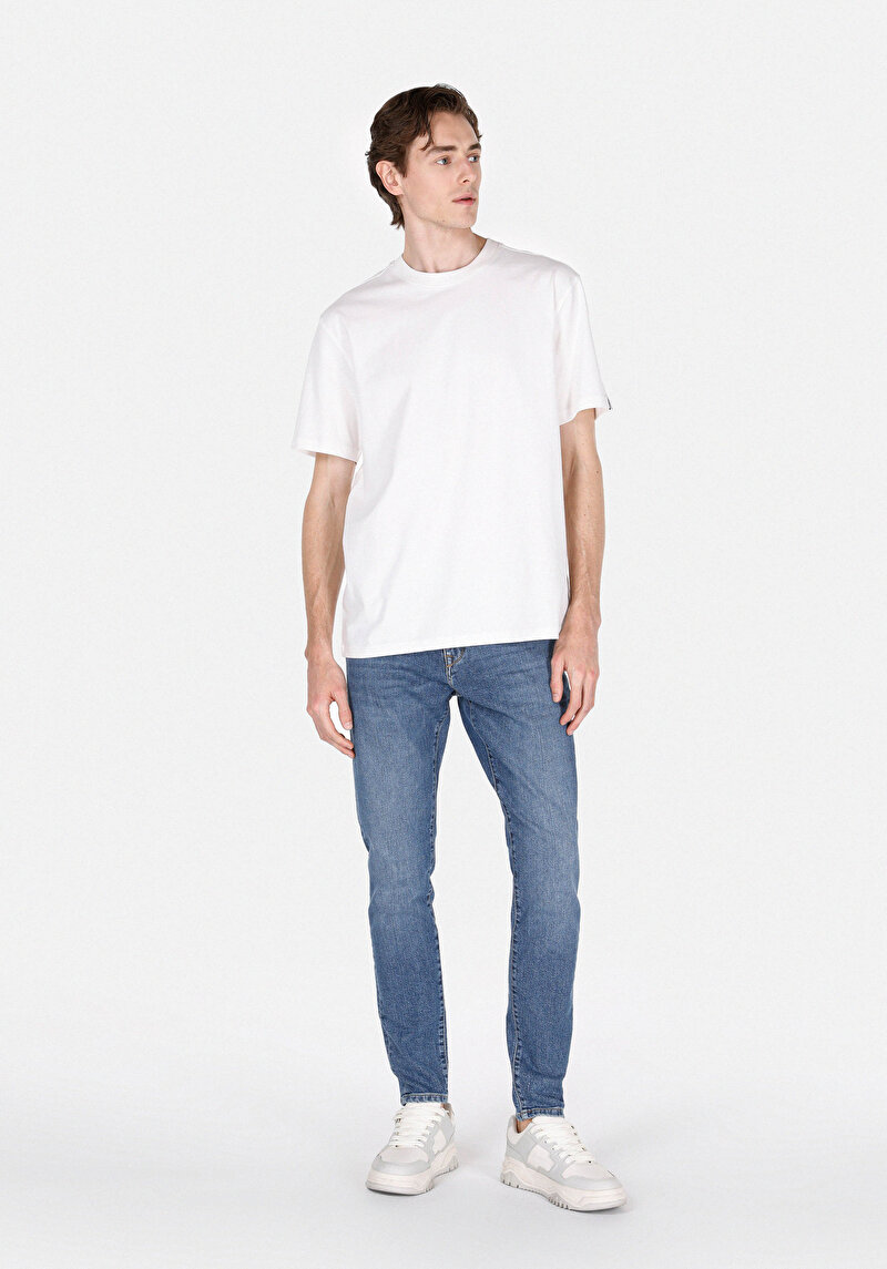 Imagine a Blugi Slim Fit Indigo Pentru Bărbați