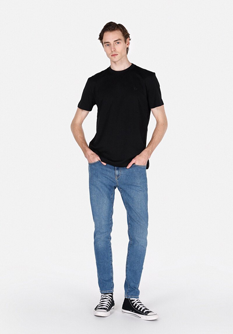Imagine a Blugi Din Denim Pentru Bărbați Slim Fit