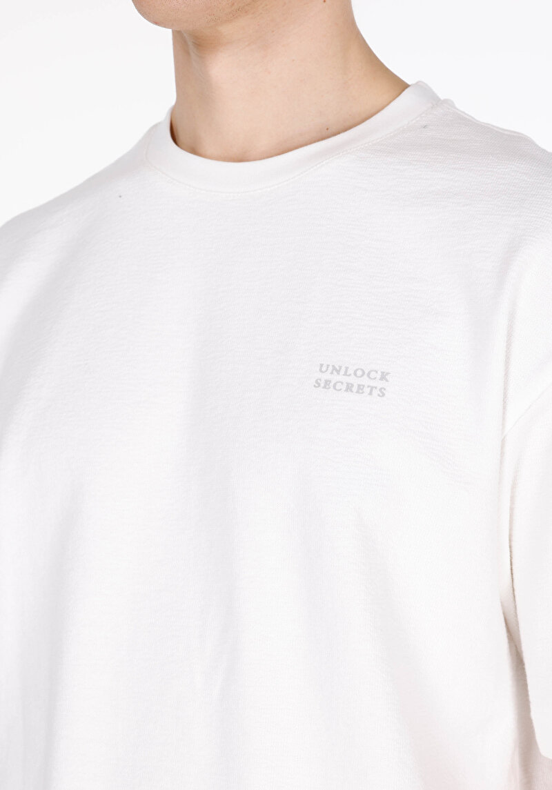 Imagine a Comfort Fit Round Neck Drept Bărbați Alb Short Tricou Cu Mânecă Scurtă