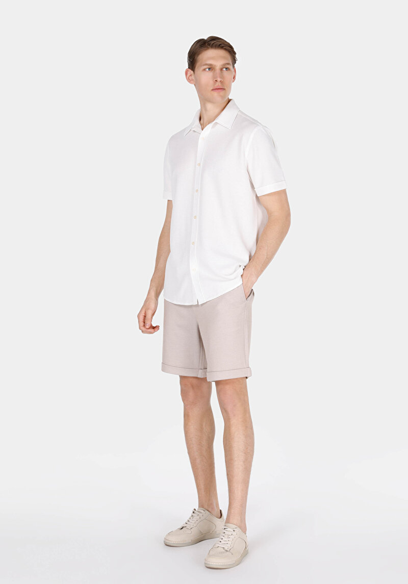 Imagine a Camasa Cu Maneca Scurta De Barbati Alb Regular Fit Cl1074492