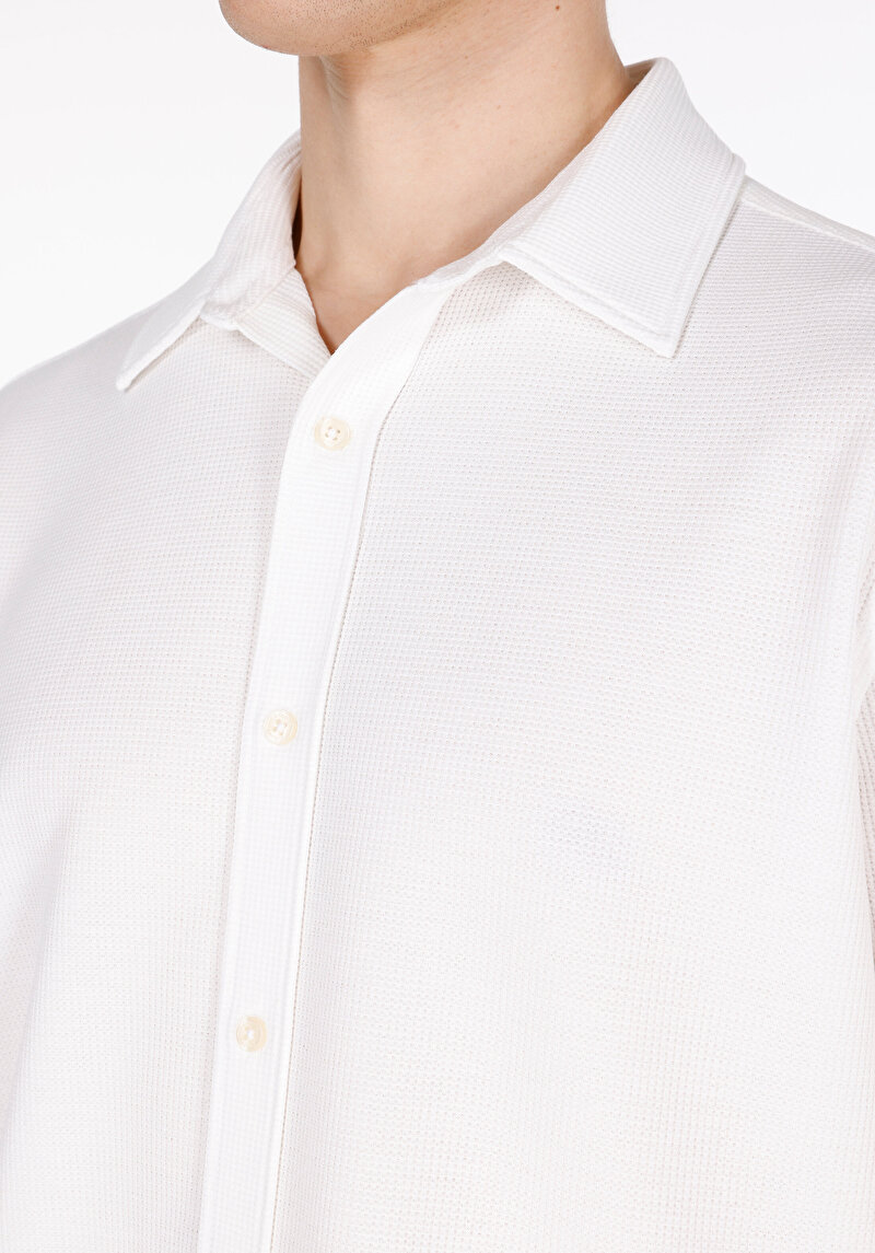 Imagine a Camasa Cu Maneca Scurta De Barbati Alb Regular Fit Cl1074492