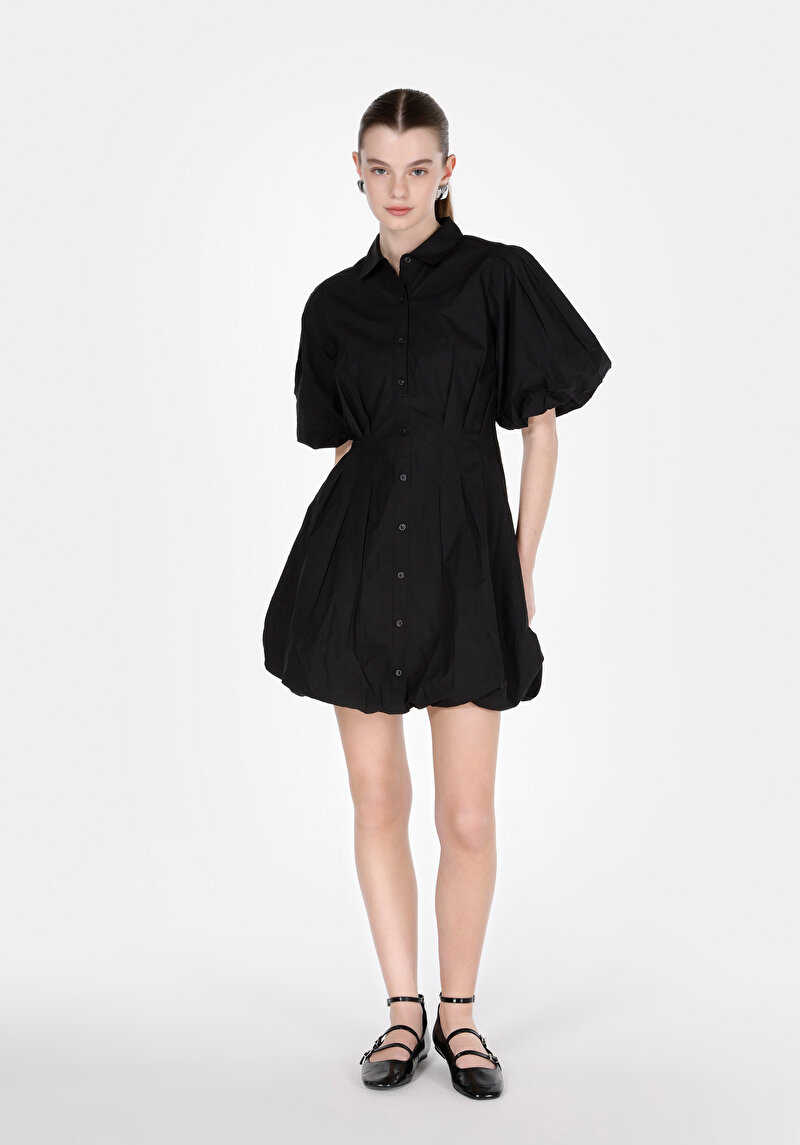 Imagine a Rochie Neagră Pentru Femei Regular Fit