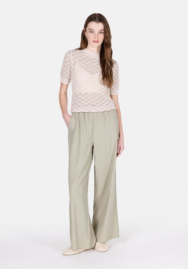 Afișați detalii pentru Pantaloni De Dama Verde Regular Fit  Cl1074805