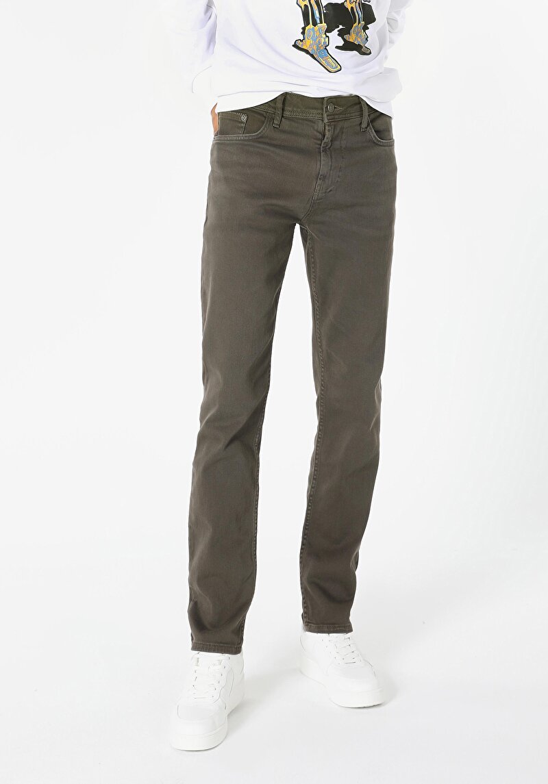 Afișați detalii pentru Pantaloni De Barbati Kaki Straight Fit  Cl1055653