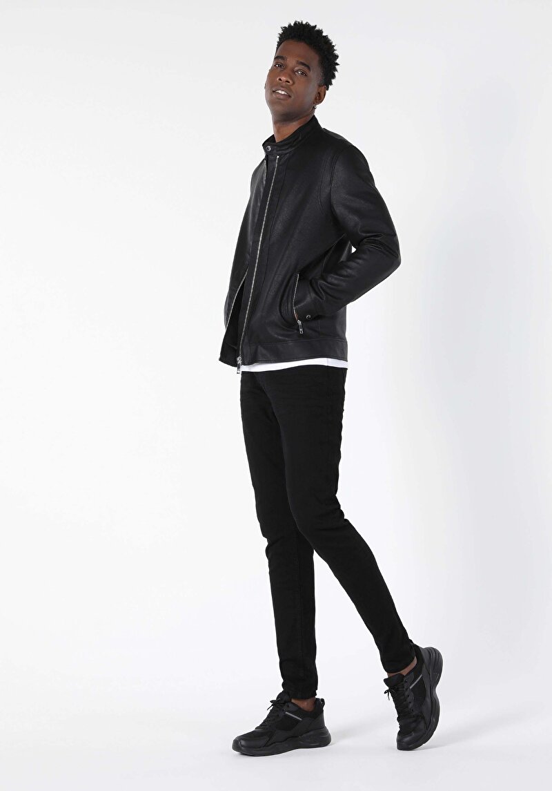 Afișați detalii pentru Jacheta De Barbati Negru Slim Fit  Cl1050095