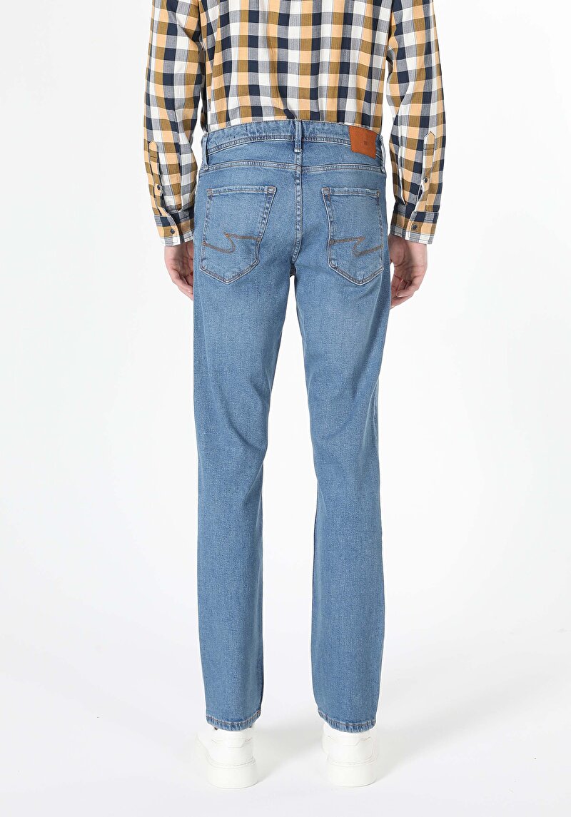 Afișați detalii pentru Pantaloni De Barbati Albastru Regular Fit 045 David Cl1059221