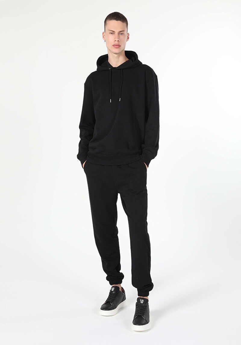Imagine a Hanorac / Bluza De Barbati Negru Regular Fit  Cl1055786