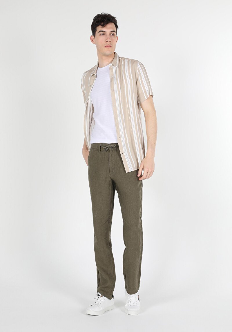 Imagine a Pantaloni De Barbati Verde Regular Fit  Cl1059281